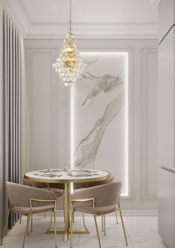Clear Crystal Chandelier with Hardware (GL438) by Bethel - view 7