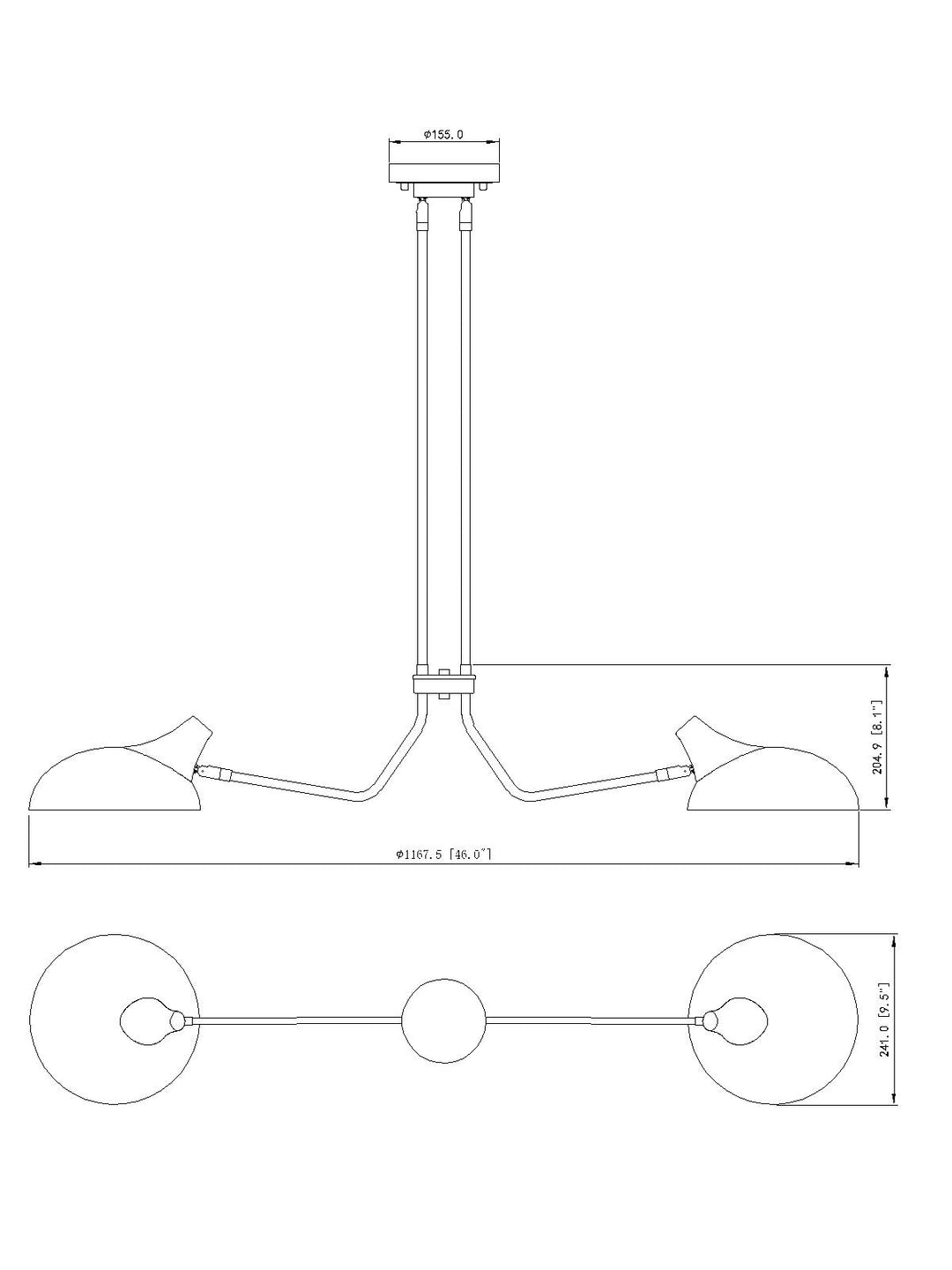 Bellamy - 2 Light Linear Chandelier
