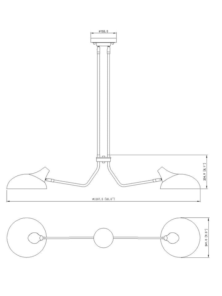 Bellamy - 2 Light Linear Chandelier