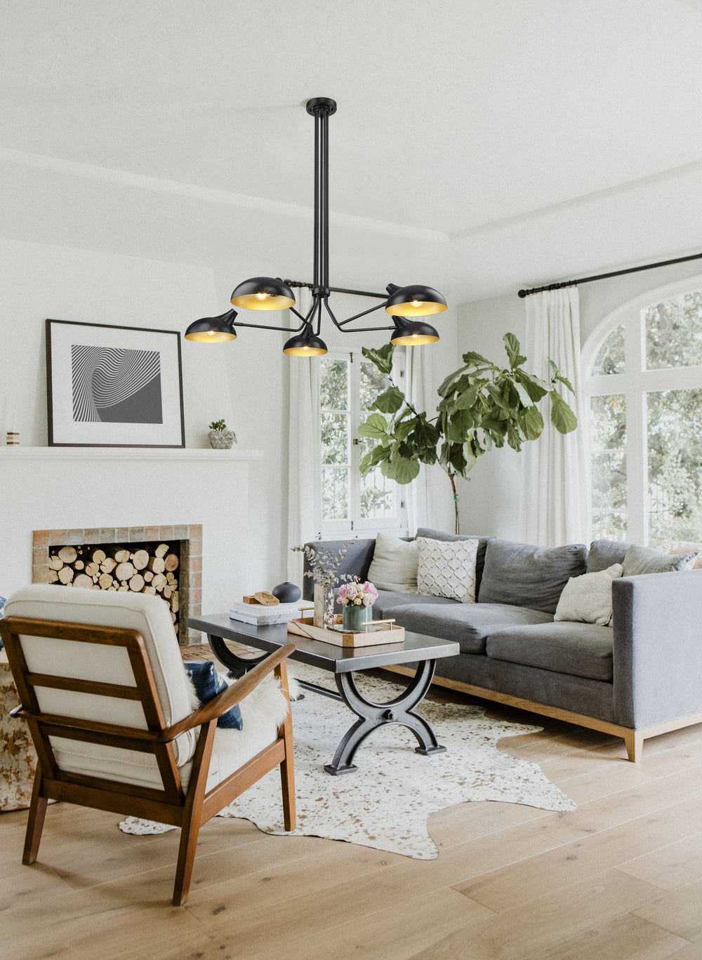 Bellamy - 5 Light Semi-Flush Mount