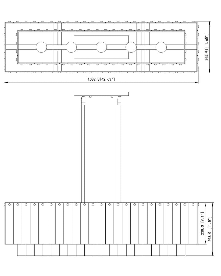 Glacier - Linear Chandelier