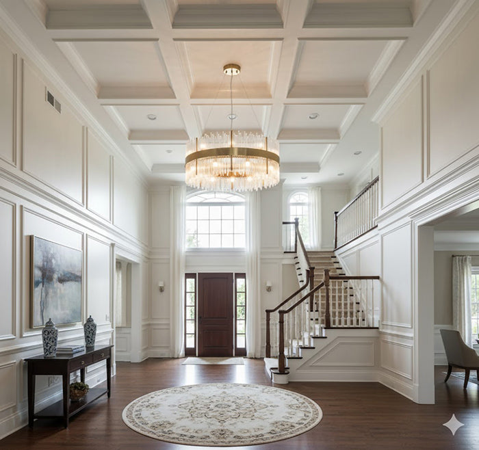 Halo Frame Chandelier with Clear Glass Rods by Bethel - view 44
