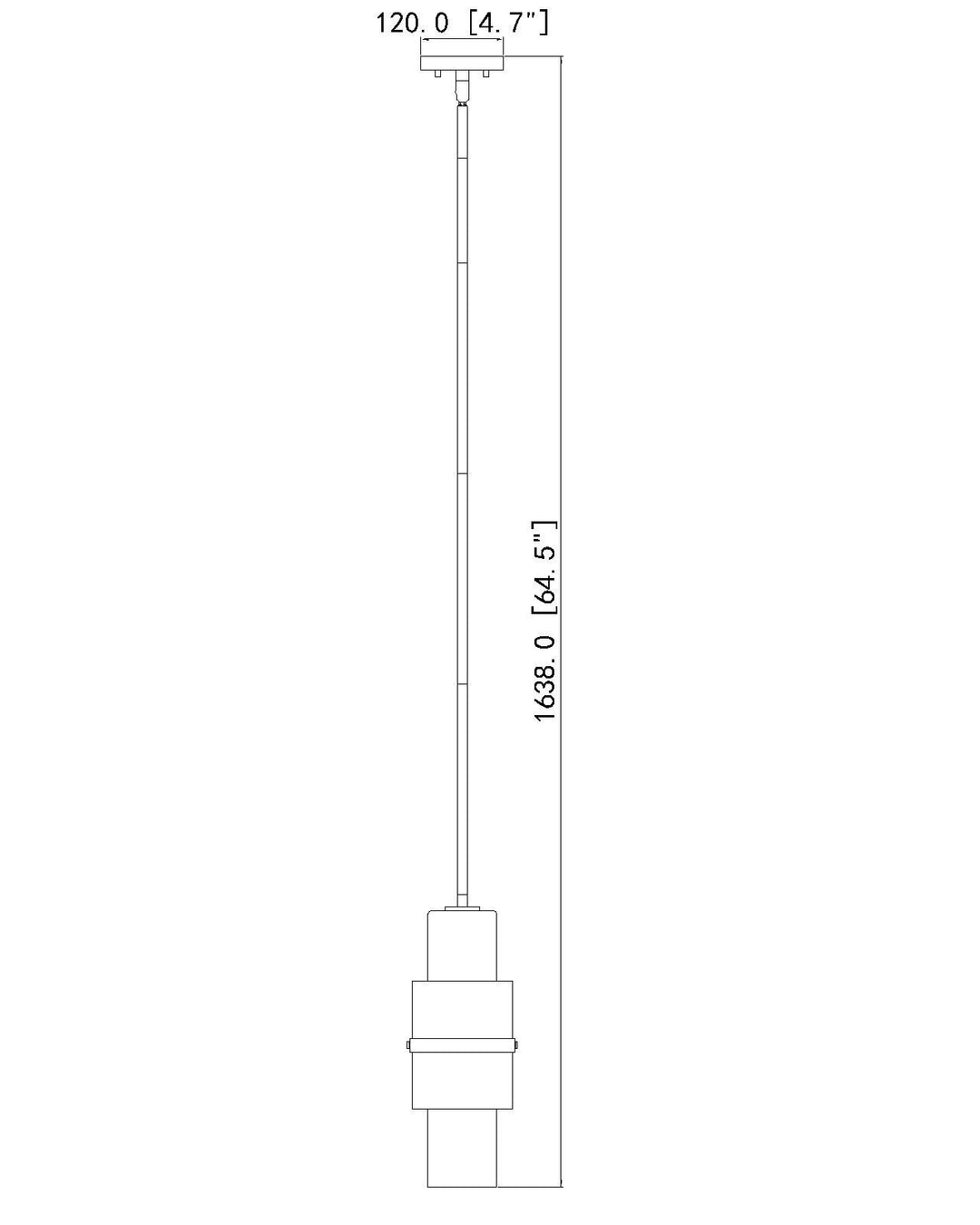 Cayden - 1 Light Pendant (1946P-ROD)