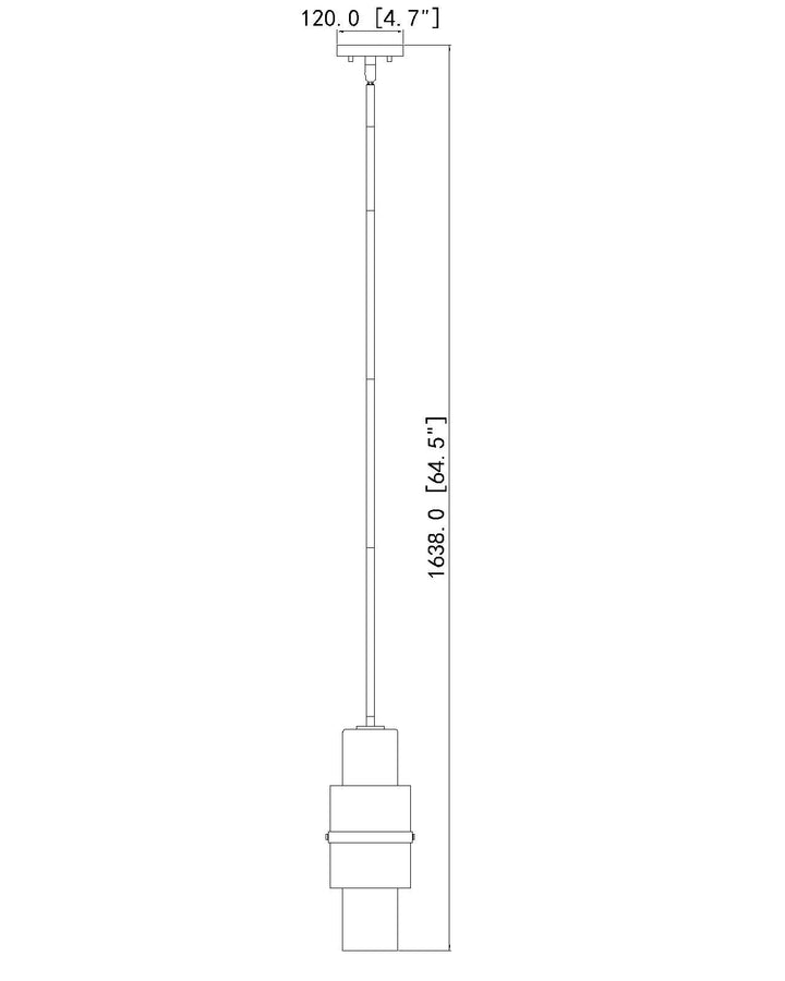 Cayden - 1 Light Pendant (1946P-ROD)