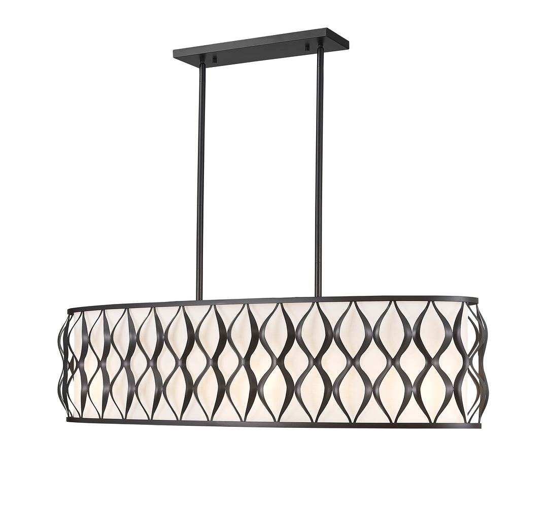 Harden - 42 Light Linear Chandelier in Matte Black by Z-Lite