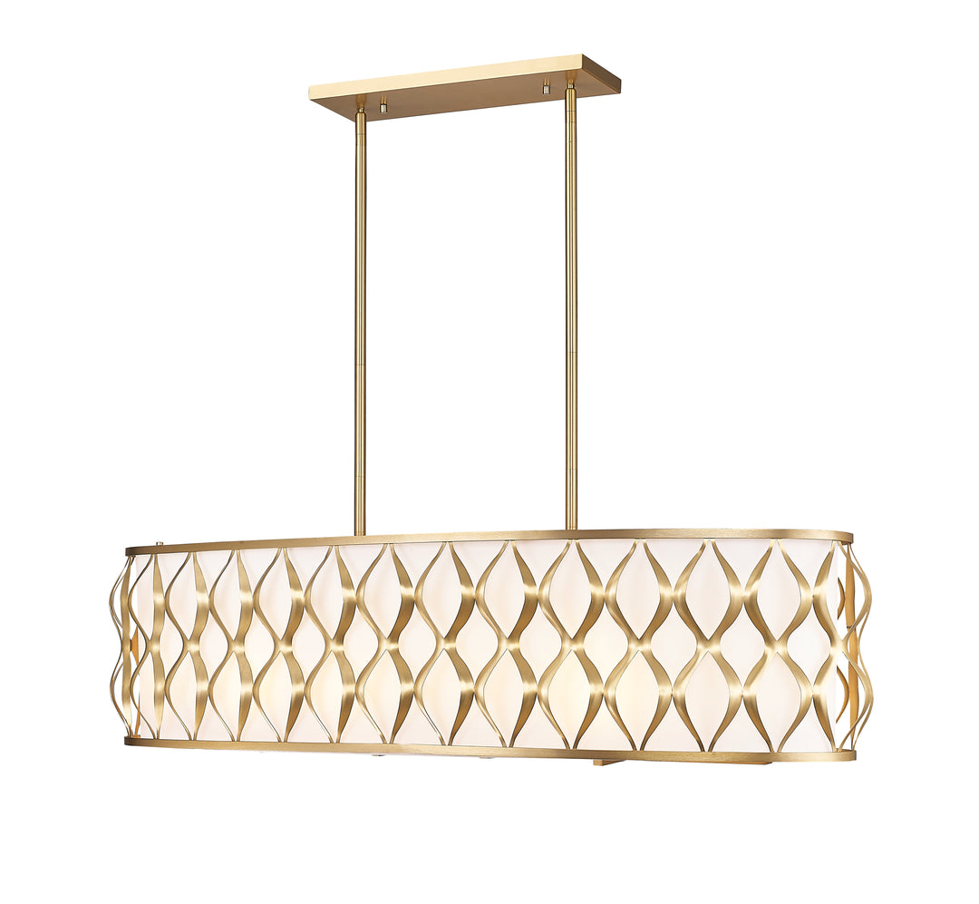 Harden - 42 Light Linear Chandelier in Modern Gold by Z-Lite