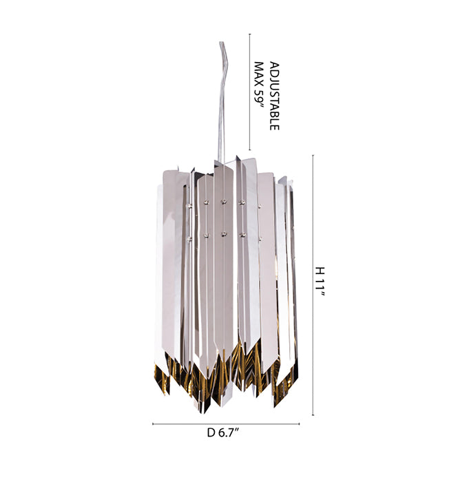 Chrome Pendant (MU49) by Bethel - view 4