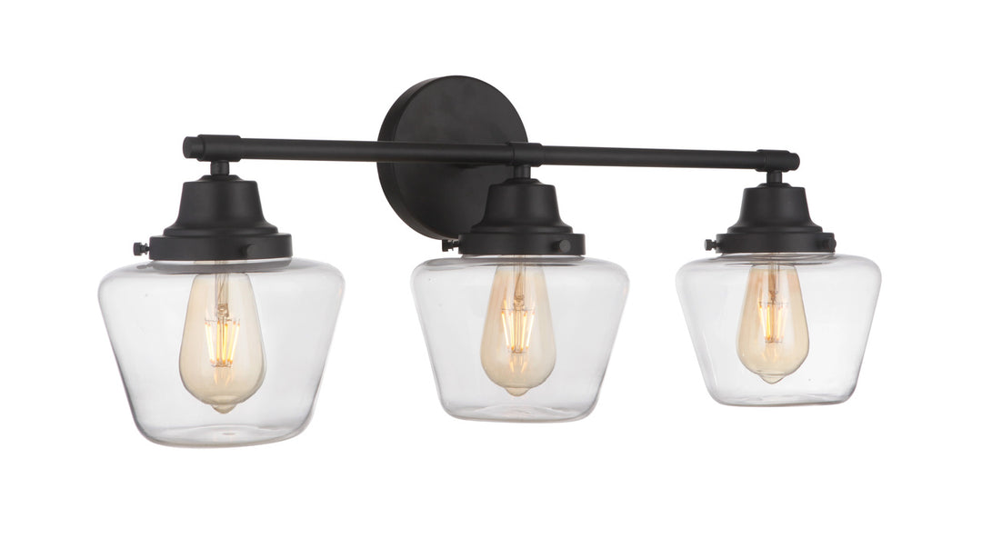 Essex Vanity Light in Flat Black by Craftmade