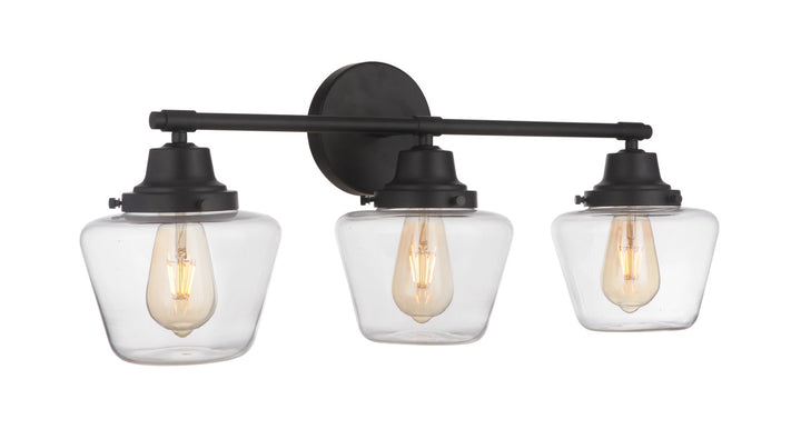 Essex Vanity Light in Flat Black by Craftmade