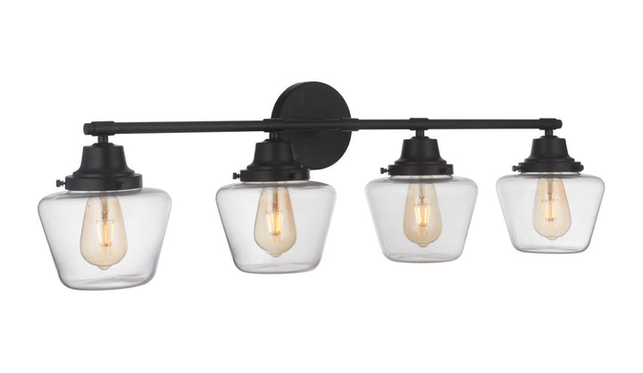 Essex Vanity Light in Flat Black by Craftmade