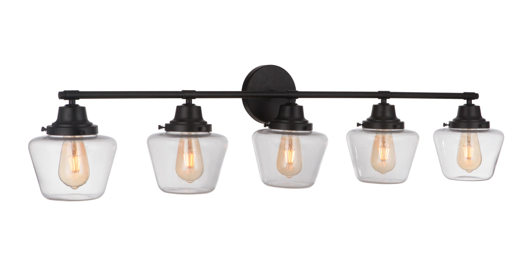 Essex Vanity Light in Flat Black by Craftmade