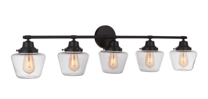 Essex Vanity Light in Flat Black by Craftmade