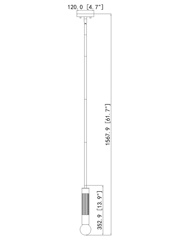 Stari - 1 Light Pendant (1956P-ROD)
