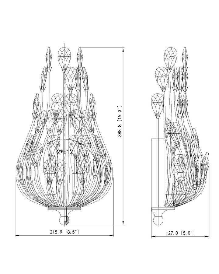 Gabriella - 2 Light Wall Sconce