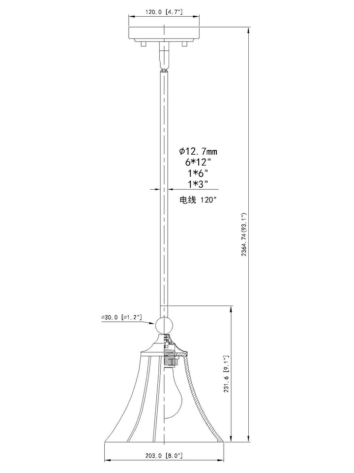 Fleur - 1 Light Pendant