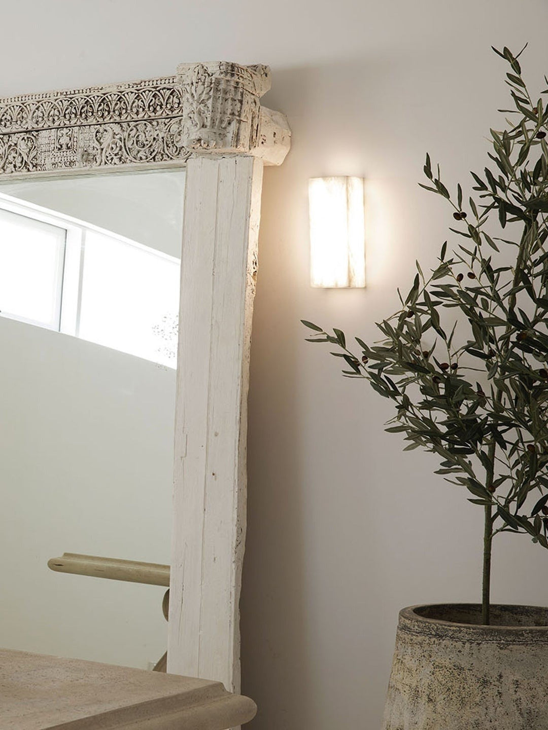 Times Alabaster Wall Sconce with Colour-Adjustable LED by Beacon Lighting - view 7