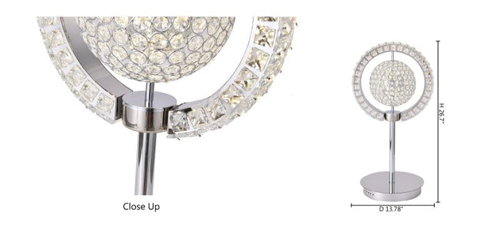 Frame Orb Table Lamp with Clear Crystals by Bethel - view 5