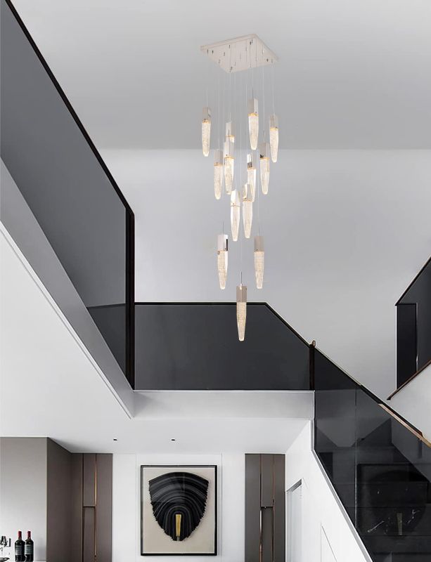Gun Metal Frame Chandelier with Clear Bubble Crystal Pendants by Bethel - view 40