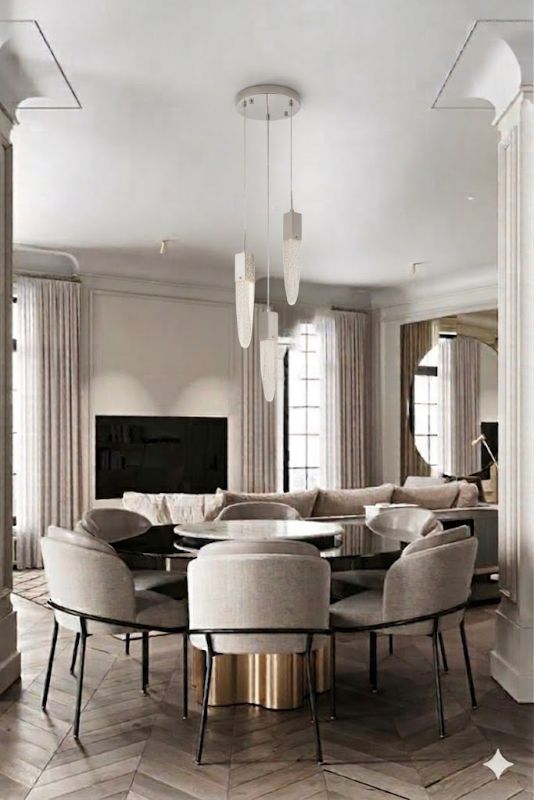 Gun Metal Frame Chandelier with Clear Bubble Crystal Pendants by Bethel - view 14