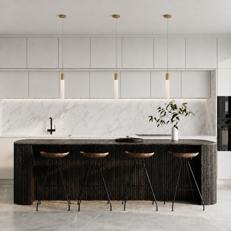 Clear Hexagon Bubble Crystal Pendant Light with Hardware by Bethel - view 20