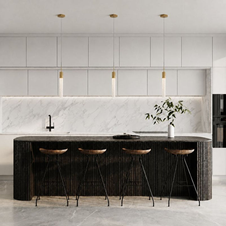 Clear Hexagon Bubble Crystal Pendant Light with Hardware by Bethel - view 20