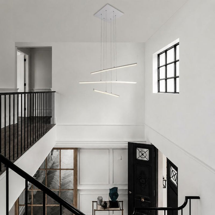 Frame LED Ceiling Fixture with Hanging Stick Pendants &amp;