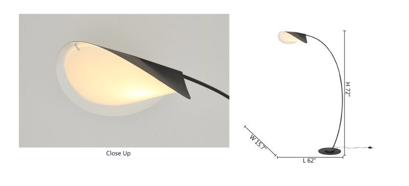 Matte Black Floor Lamp by Bethel - view 6