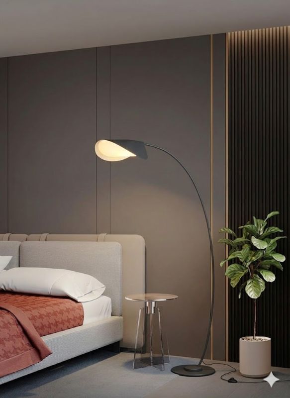 Matte Black Floor Lamp by Bethel - view 7