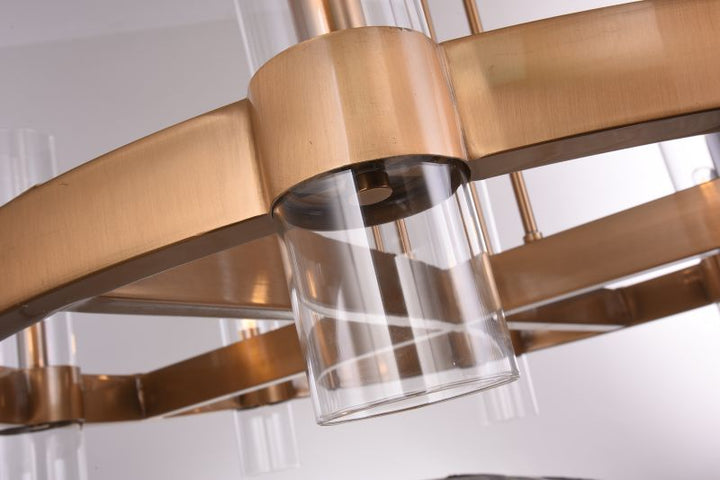 Bronze Glass Chandelier by Bethel - view 3