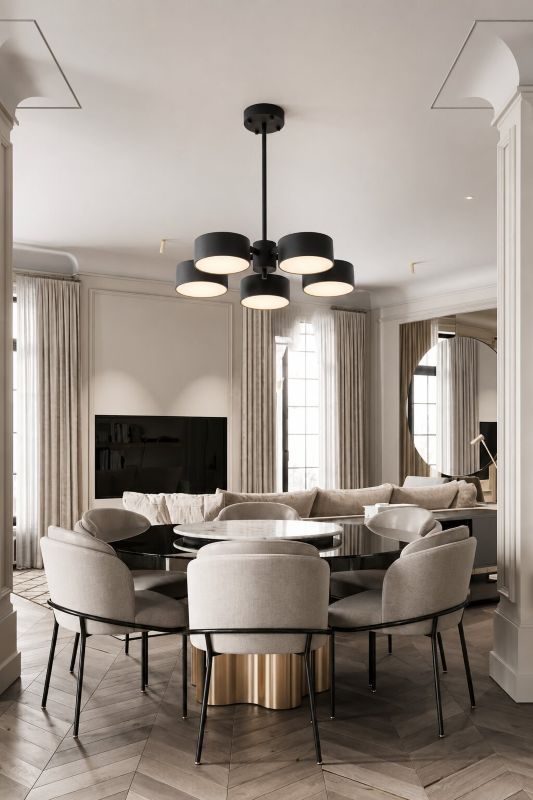 Frame Light Fixture with Shades and Frosted Diffusers by Bethel - view 6