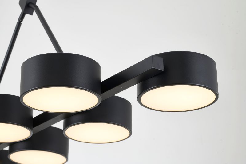 Frame Chandelier with Round Accent Shades and Acrylic Diffusers by Bethel - view 5