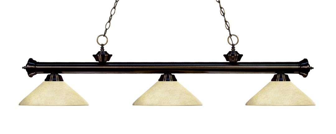 Riviera - 3 Light Billiard Light (200-3BRZ-AGM14)