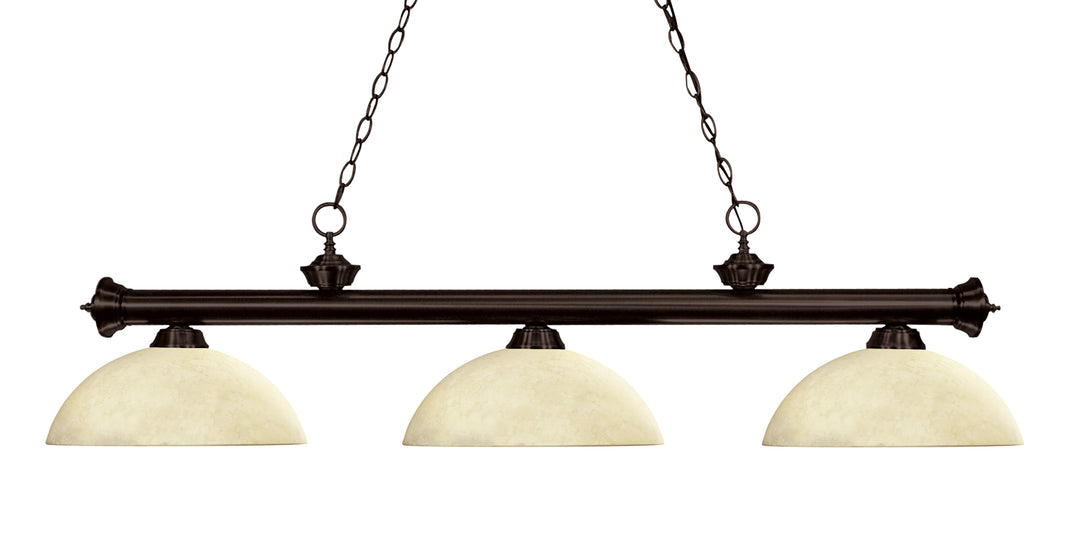 Riviera - 3 Light Billiard Light (200-3BRZ-DGM14)