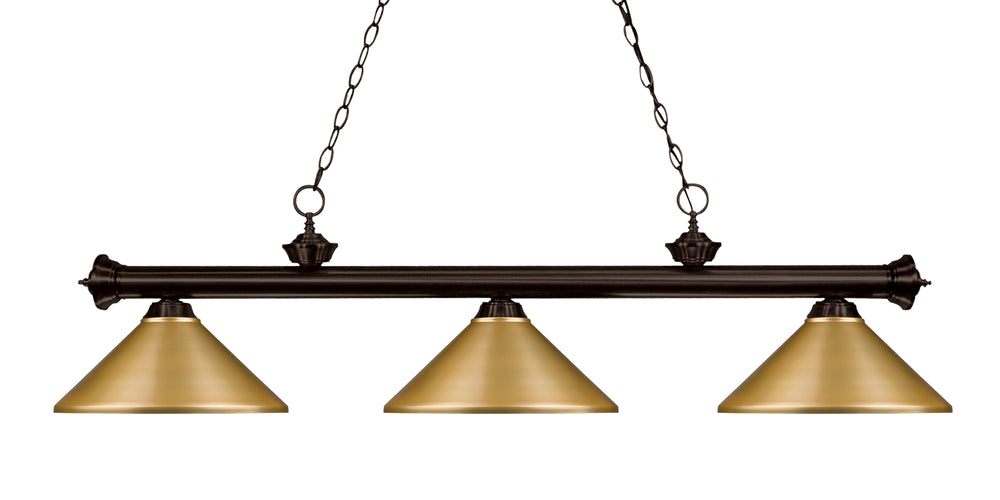 Riviera - 3 Light Billiard Light (200-3BRZ)