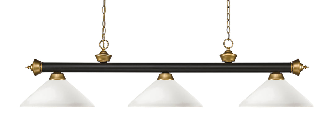 Riviera - 3 Light Billiard Light (200-3BRZ+SG-AMO14)