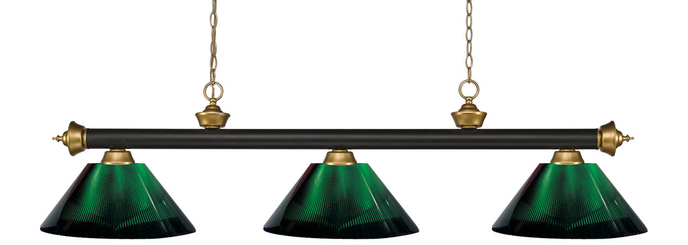 Riviera - 3 Light Billiard Light (200-3BRZ+SG)