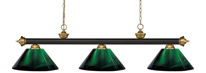 Riviera - 3 Light Billiard Light (200-3BRZ+SG)