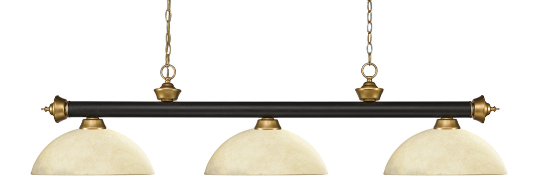 Riviera - 3 Light Billiard Light (200-3BRZ+SG-DGM14)
