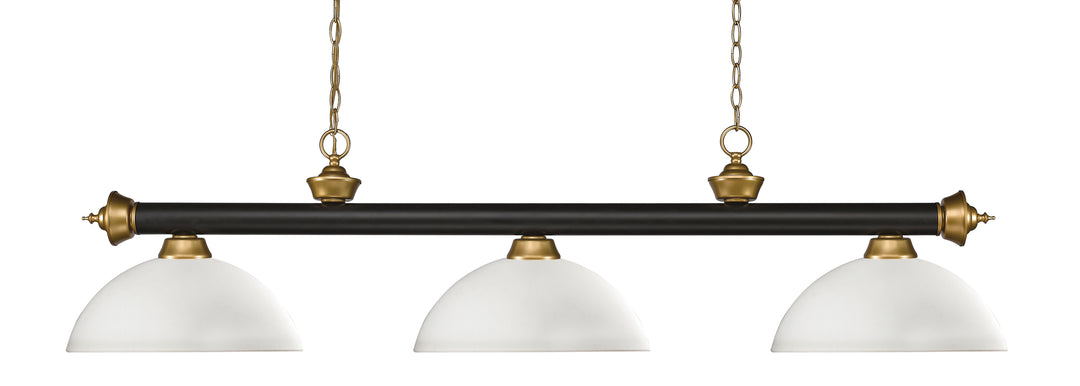 Riviera - 3 Light Billiard Light (200-3BRZ+SG-DMO14)