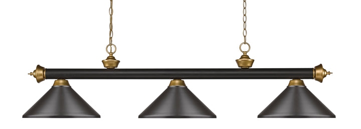 Riviera - 3 Light Billiard Light (200-3BRZ+SG)