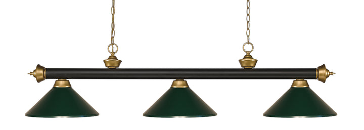 Riviera - 3 Light Billiard Light (200-3BRZ+SG)