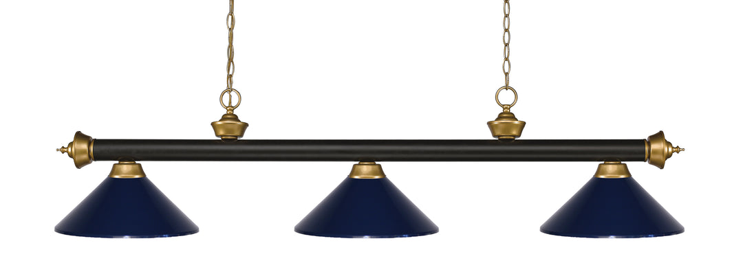 Riviera - 3 Light Billiard Light (200-3BRZ+SG)