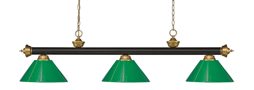Riviera - 3 Light Billiard Light (200-3BRZ+SG)