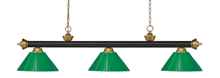 Riviera - 3 Light Billiard Light (200-3BRZ+SG)