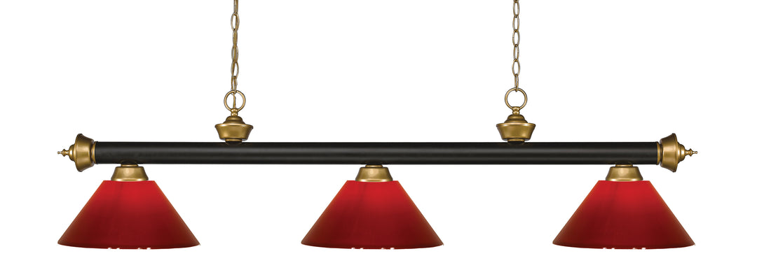 Riviera - 3 Light Billiard Light (200-3BRZ+SG)