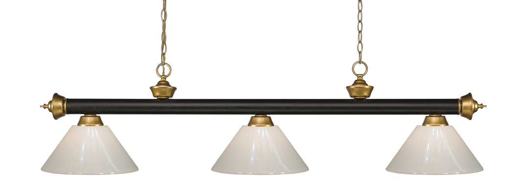 Riviera - 3 Light Billiard Light (200-3BRZ+SG)