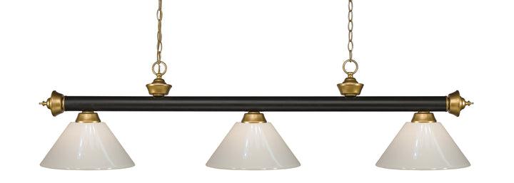 Riviera - 3 Light Billiard Light (200-3BRZ+SG)