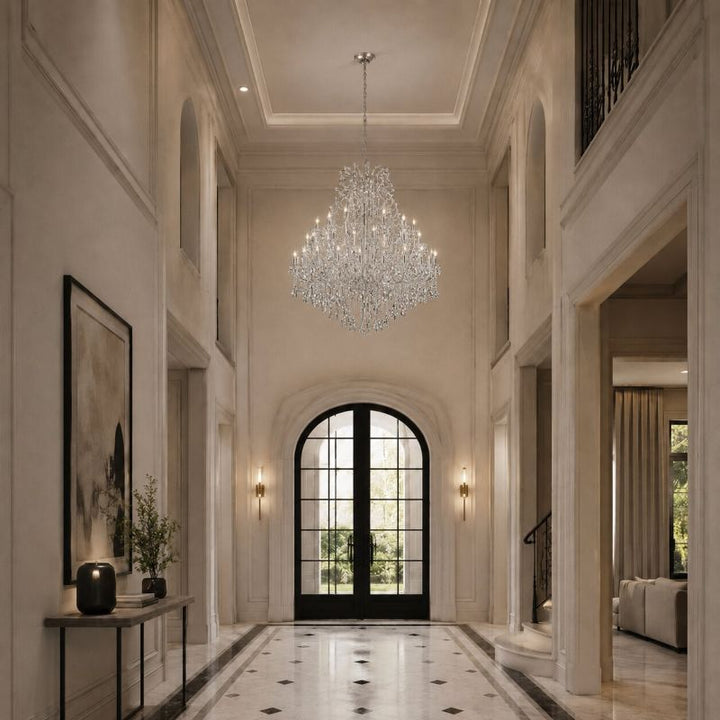 Crystal Chandelier in Chrome by Bethel