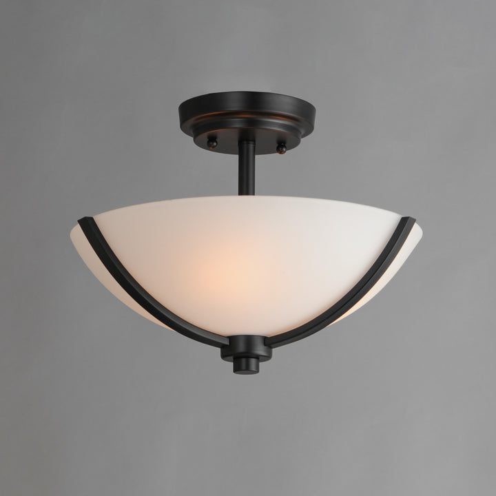 Deven 3-Light Semi-Flush Mount Black alternate view
