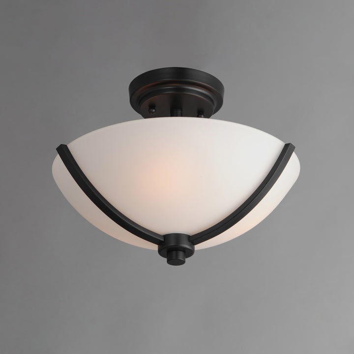Deven 3-Light Semi-Flush Mount Black alternate view